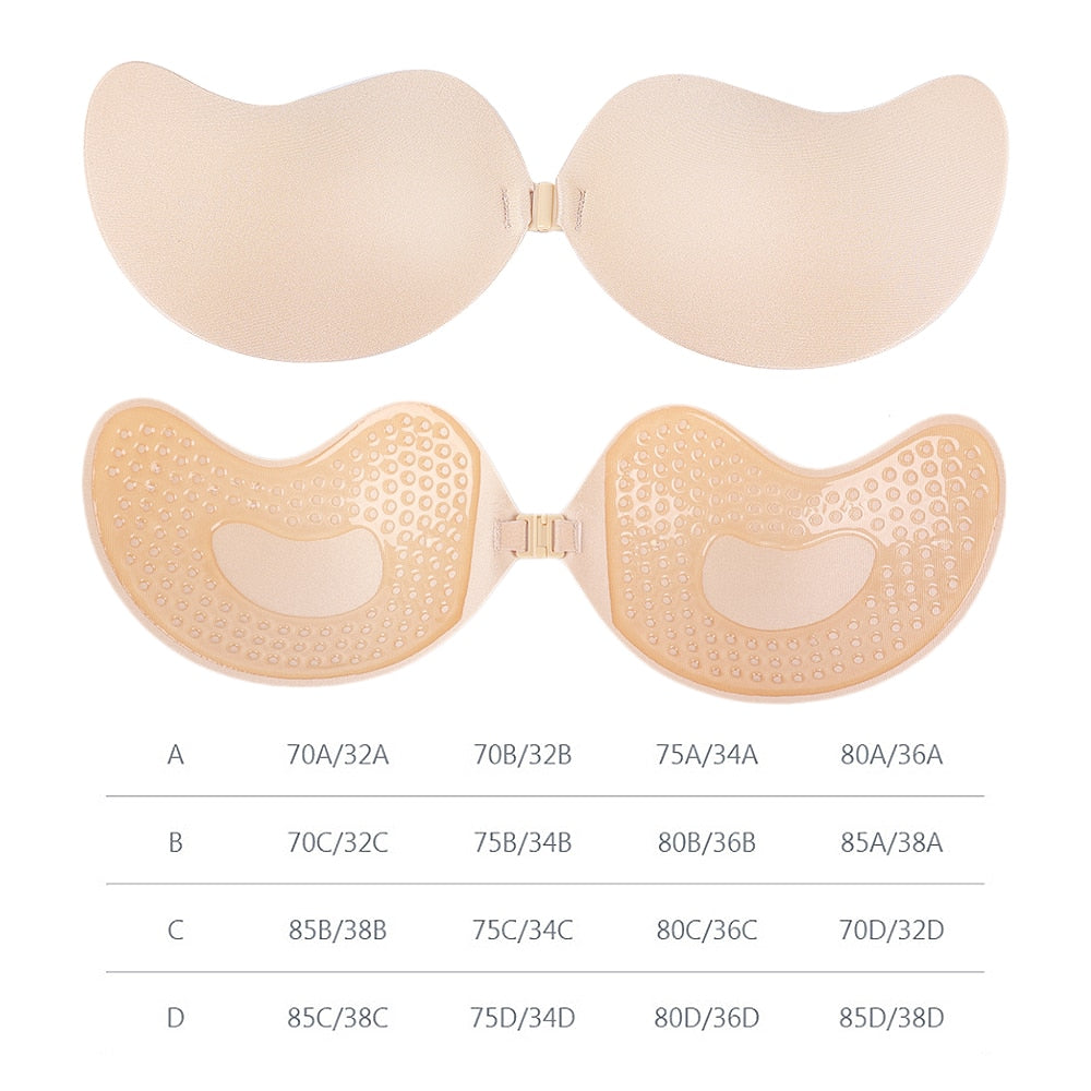 Push-Up Strapless Invisible Sticky Bra